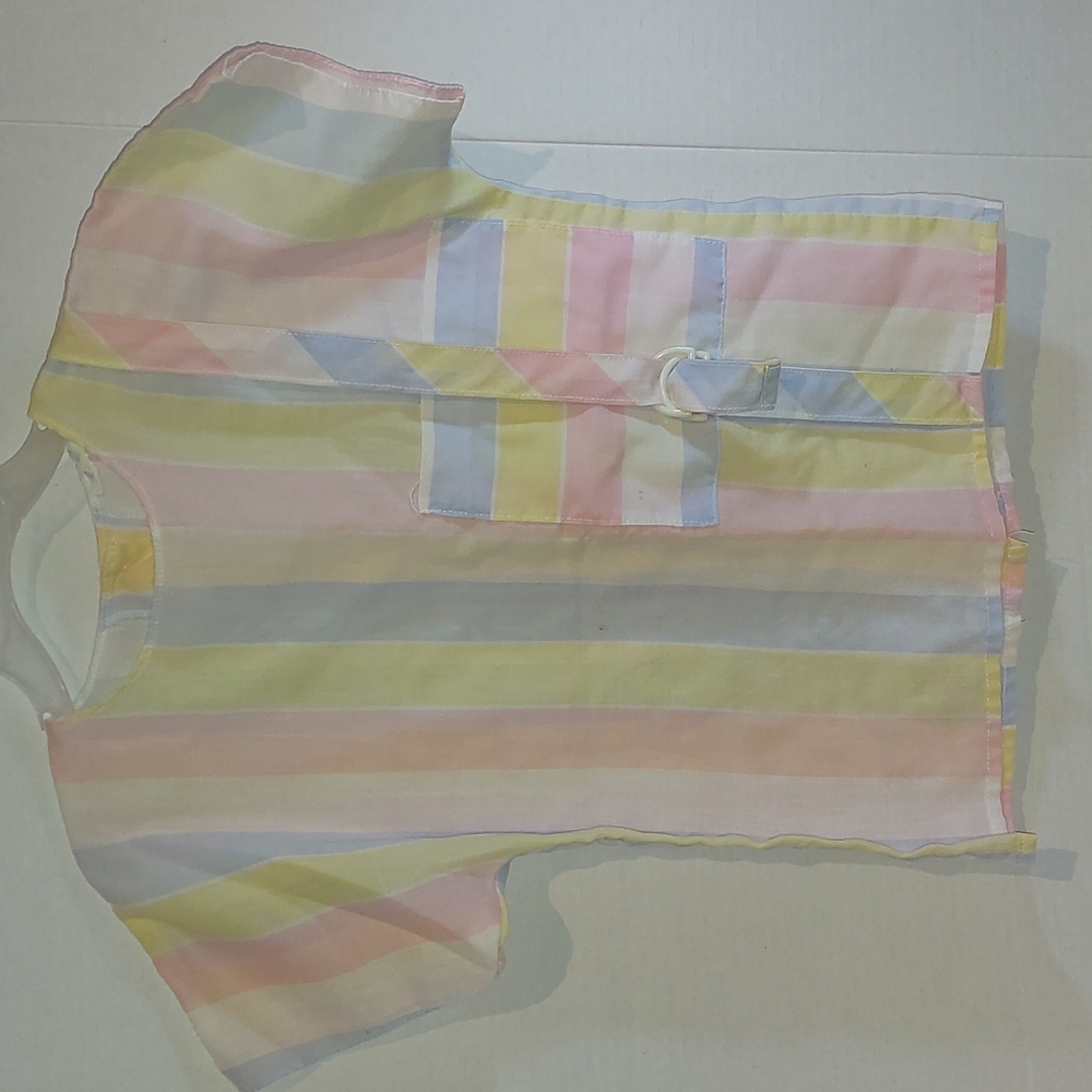 Vtg Pastel Colors Girls Top size 8